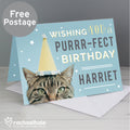 Personalised Rachael Hale Purr-Fect Birthday Card