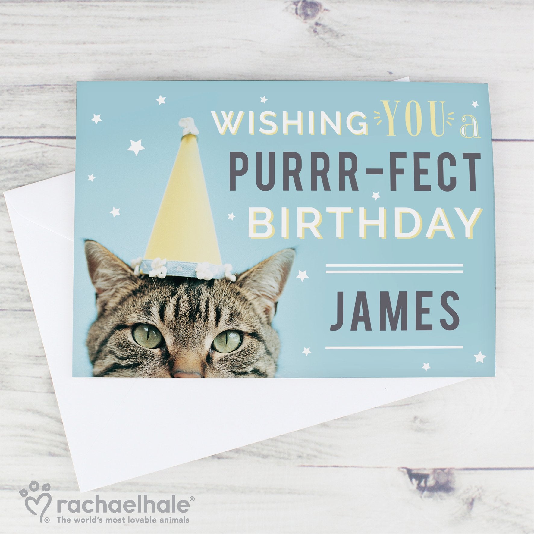 Personalised Rachael Hale Purr-Fect Birthday Card