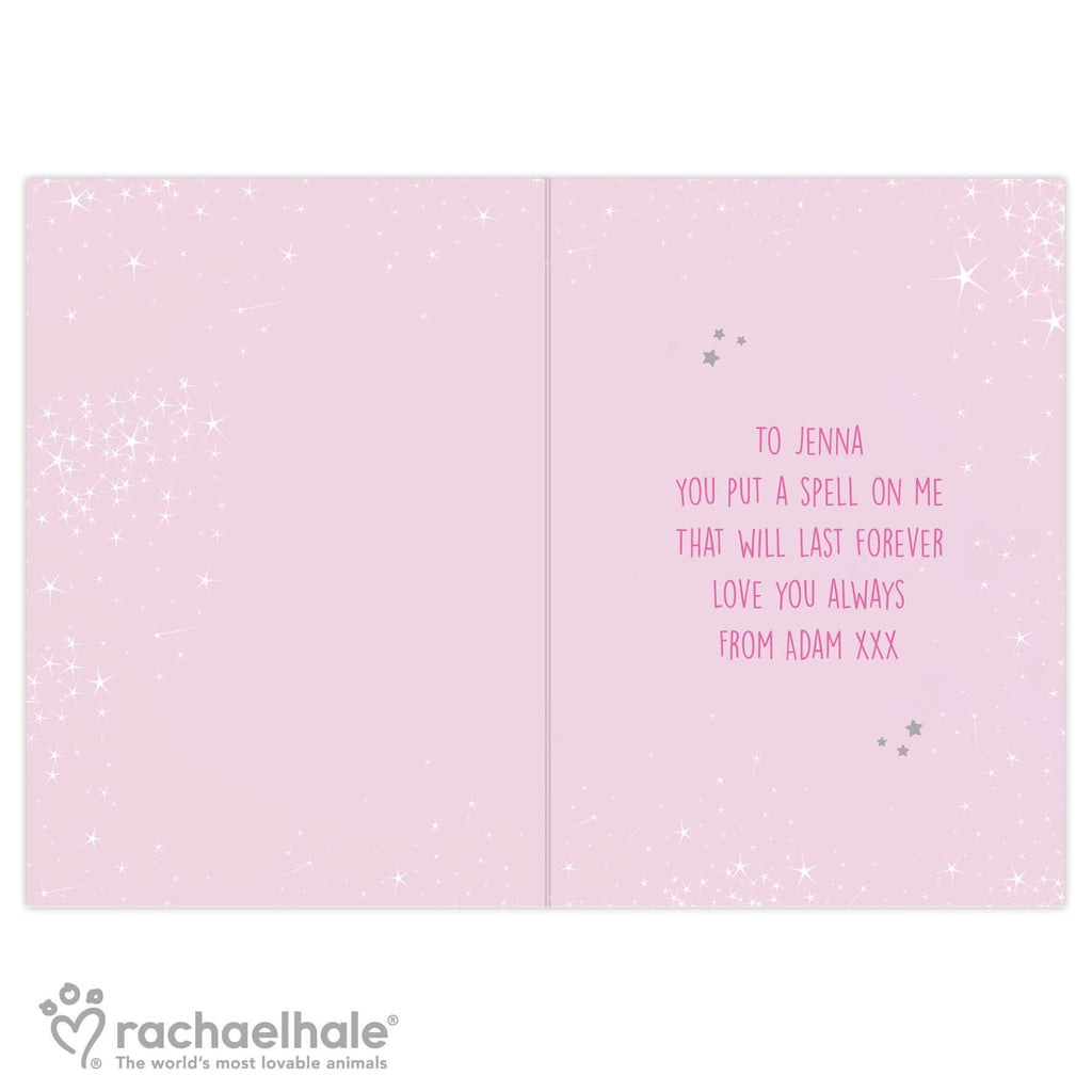 Personalised Rachael Hale Sparkle Cat Card