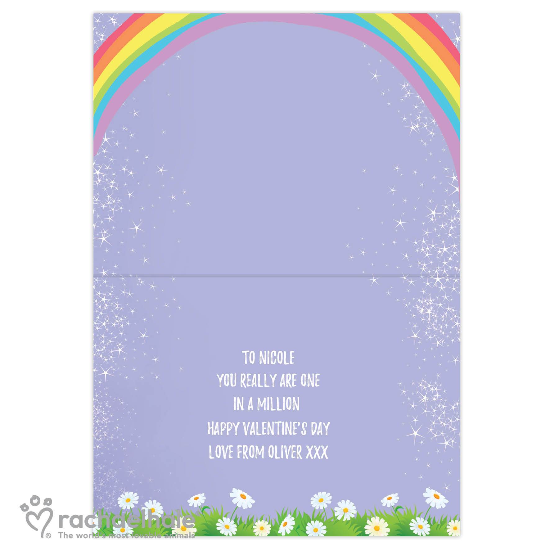 Personalised Rachael Hale Unicorn Card