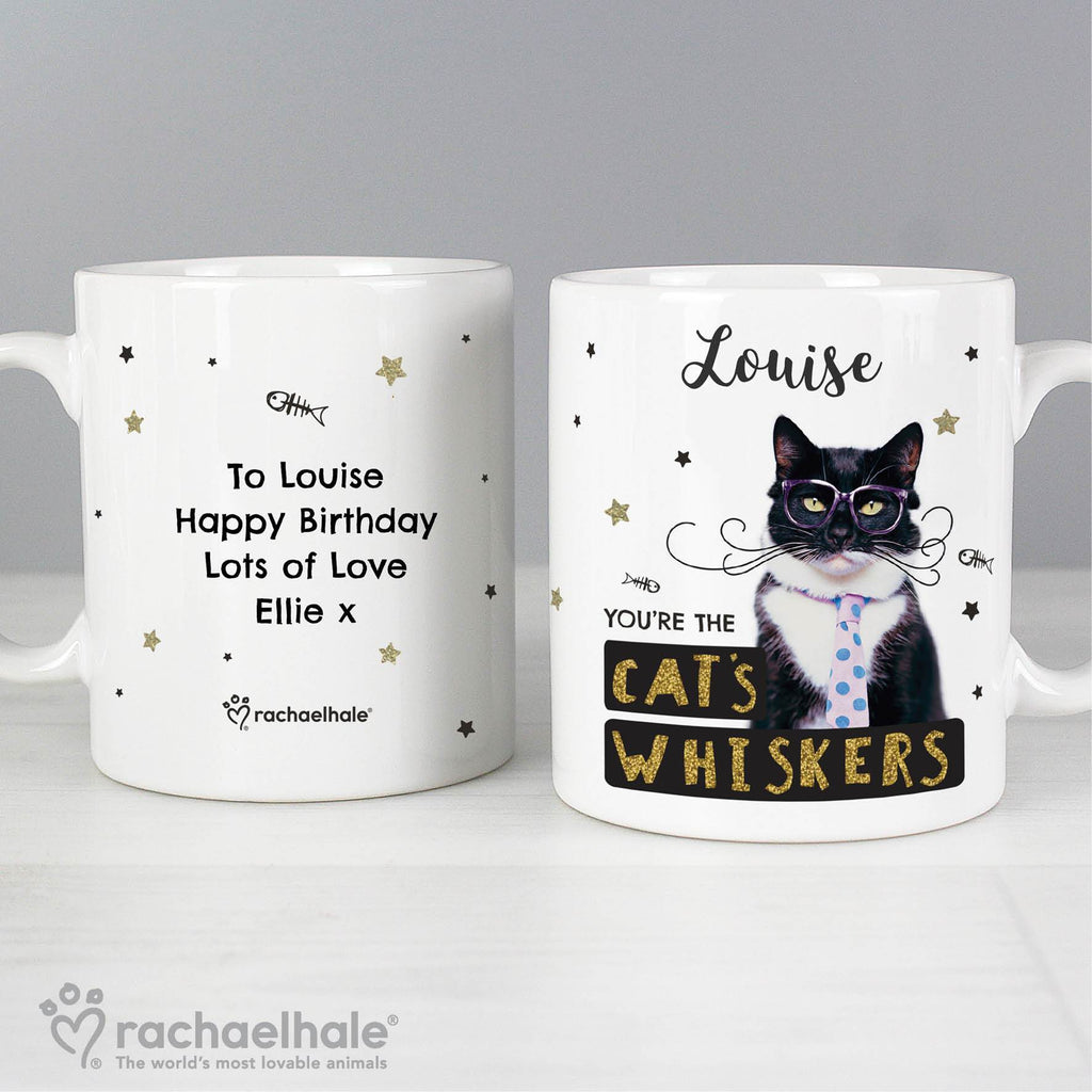 Personalised Rachael Hale 'You're The Cat's Whiskers' Mug