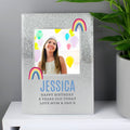 Personalised Rainbow 4x4 Inch Glitter Glass Photo Frame