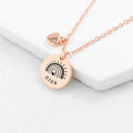 Personalised Personalised Rainbow Matte Heart & Disc Necklace