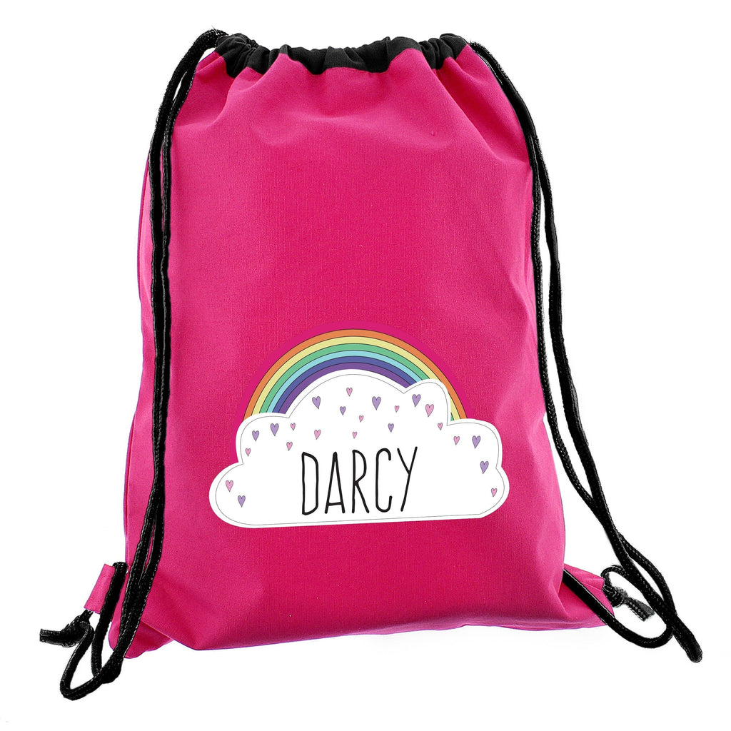 Personalised Rainbow Pink Swim & Kit Bag
