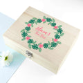 Personalised Rainforest Wreath Tea Box