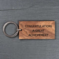 Personalised Rectangle Walnut Keyring