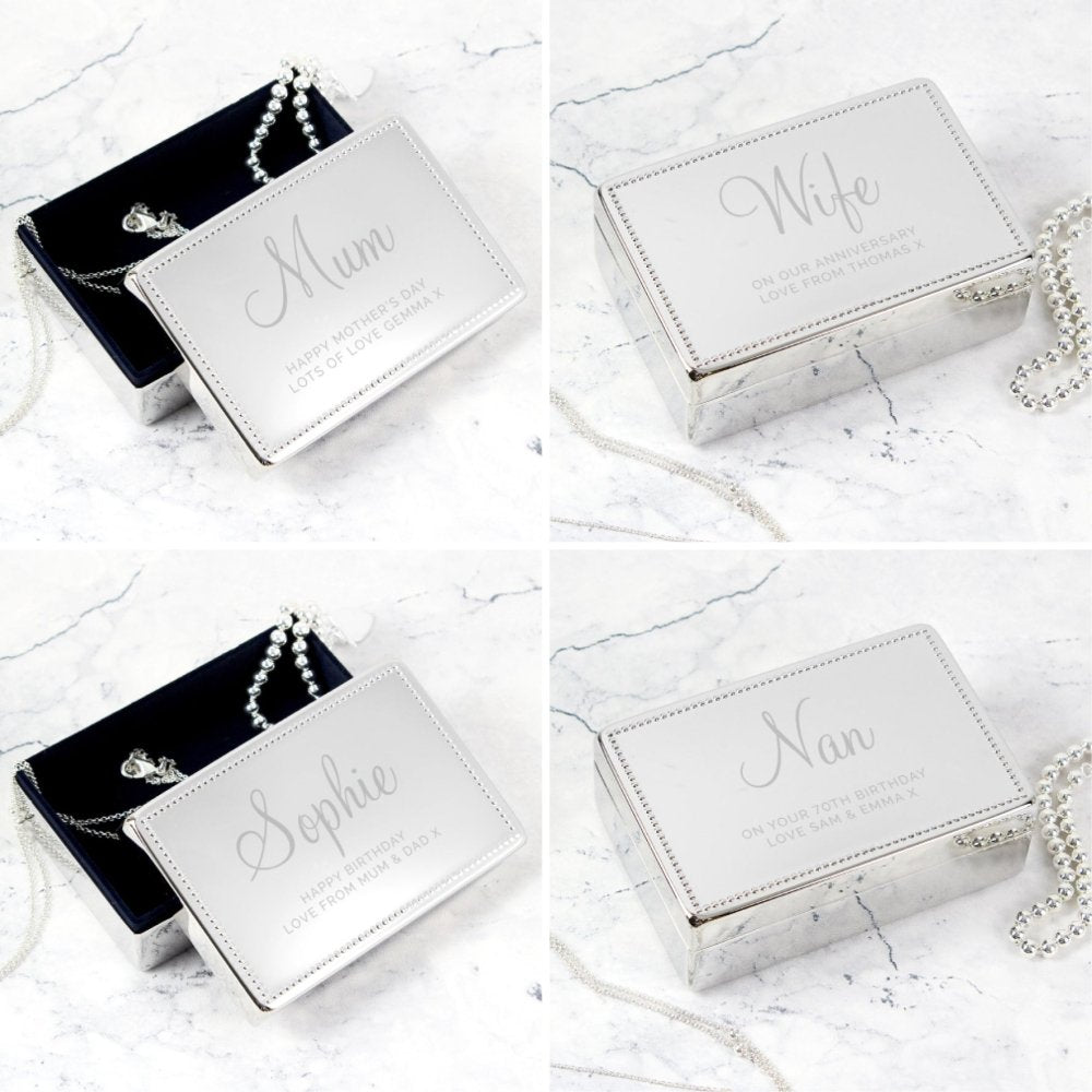 Personalised Rectangular Jewellery Box
