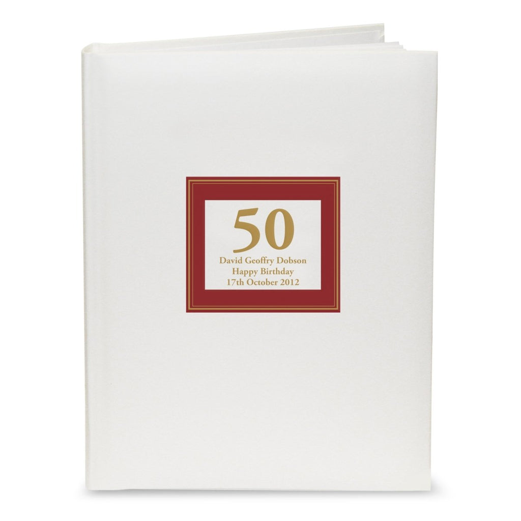 Personalised Red Square Traditional Album