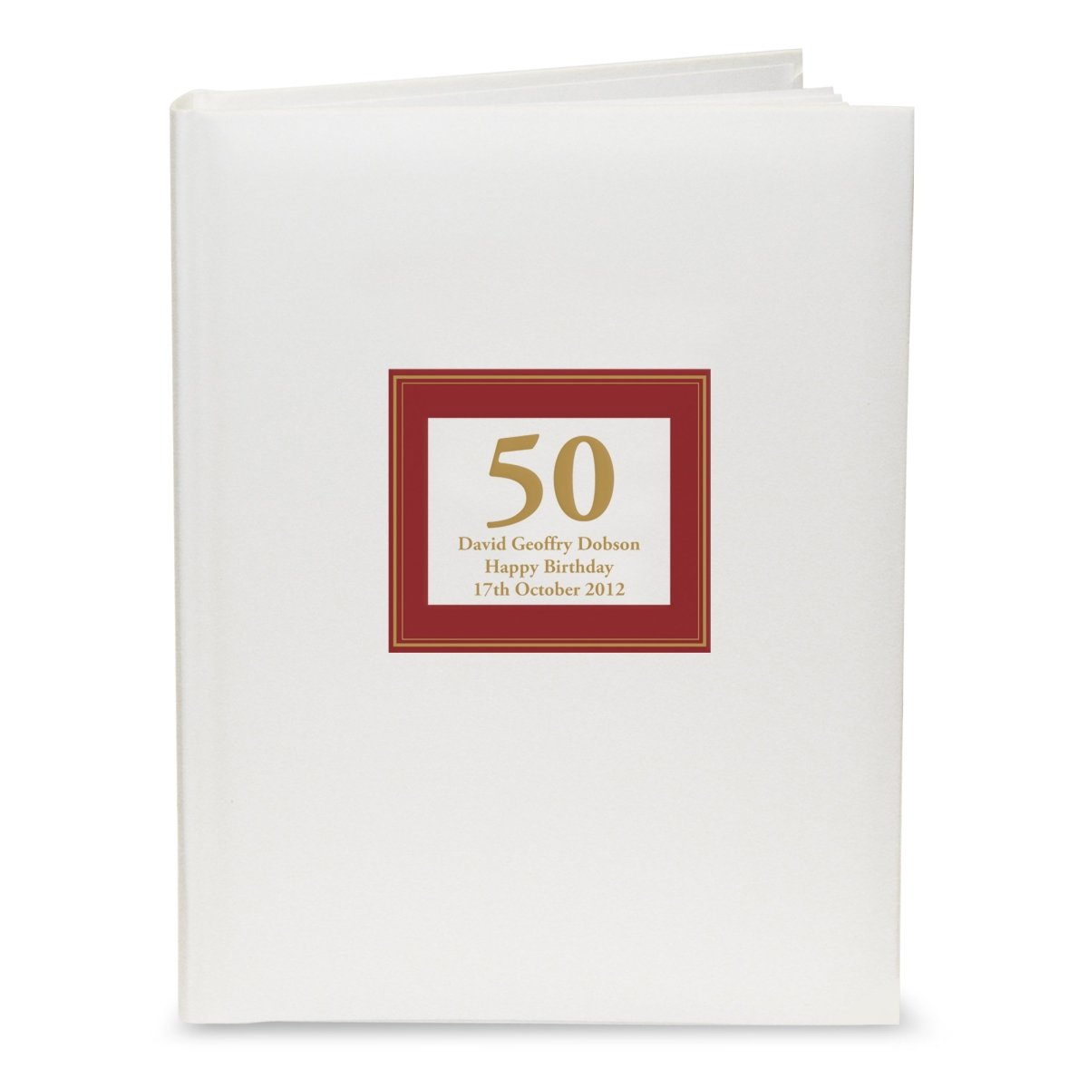 Personalised Red Square Traditional Album