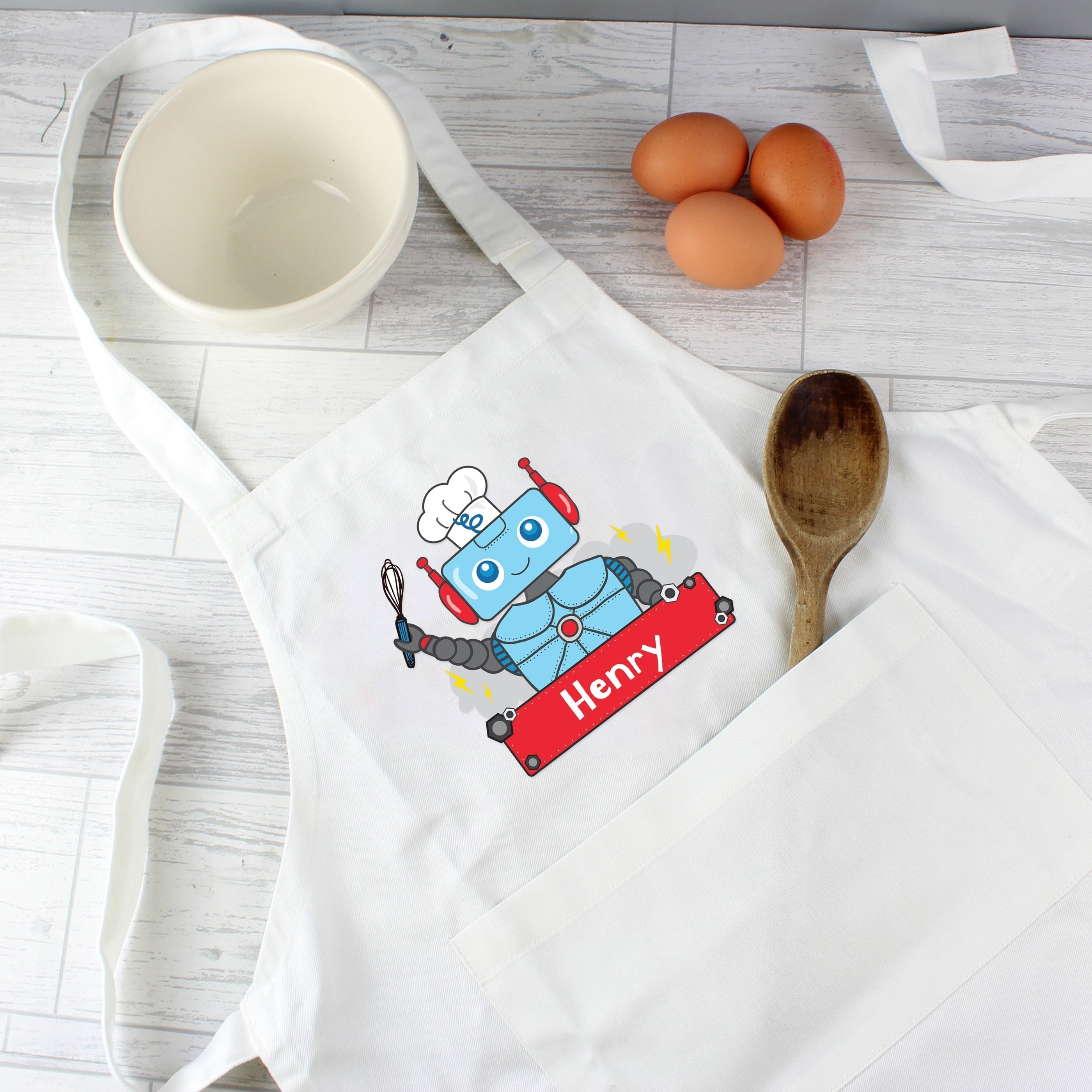 Personalised Robot Children's Apron