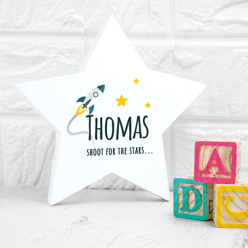 Personalised Rocket To The Stars Keepsake