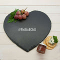 Personalised Romantic Hashtag Heart Slate Cheese Board