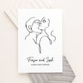 Personalised Romantic Line Art Embracing Couple Print