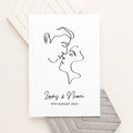 Personalised Personalised Romantic Line Art Kissing Couple Print