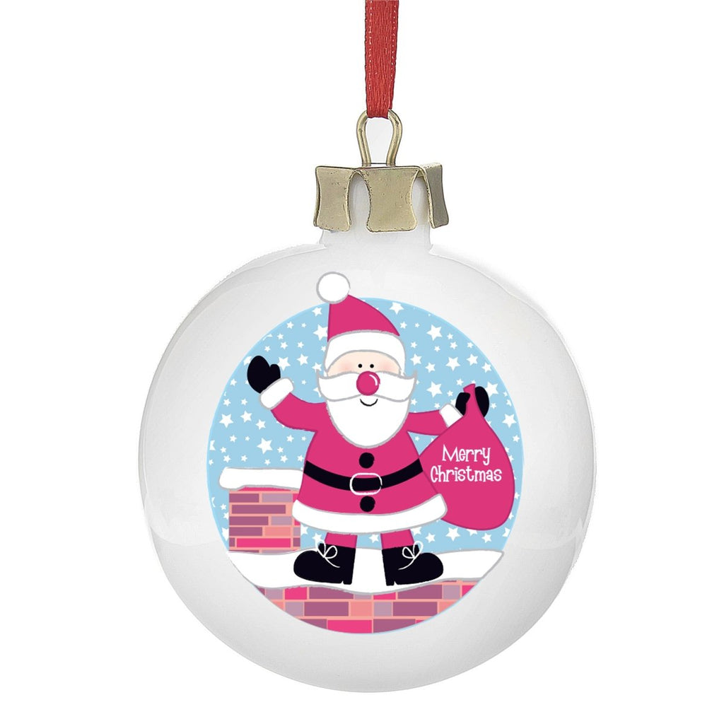 Personalised Rooftop Santa Christmas Bauble