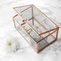 Personalised Personalised Rose Gold Glass Jewellery Box
