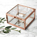 Personalised Personalised Rose Gold Glass Trinket Box
