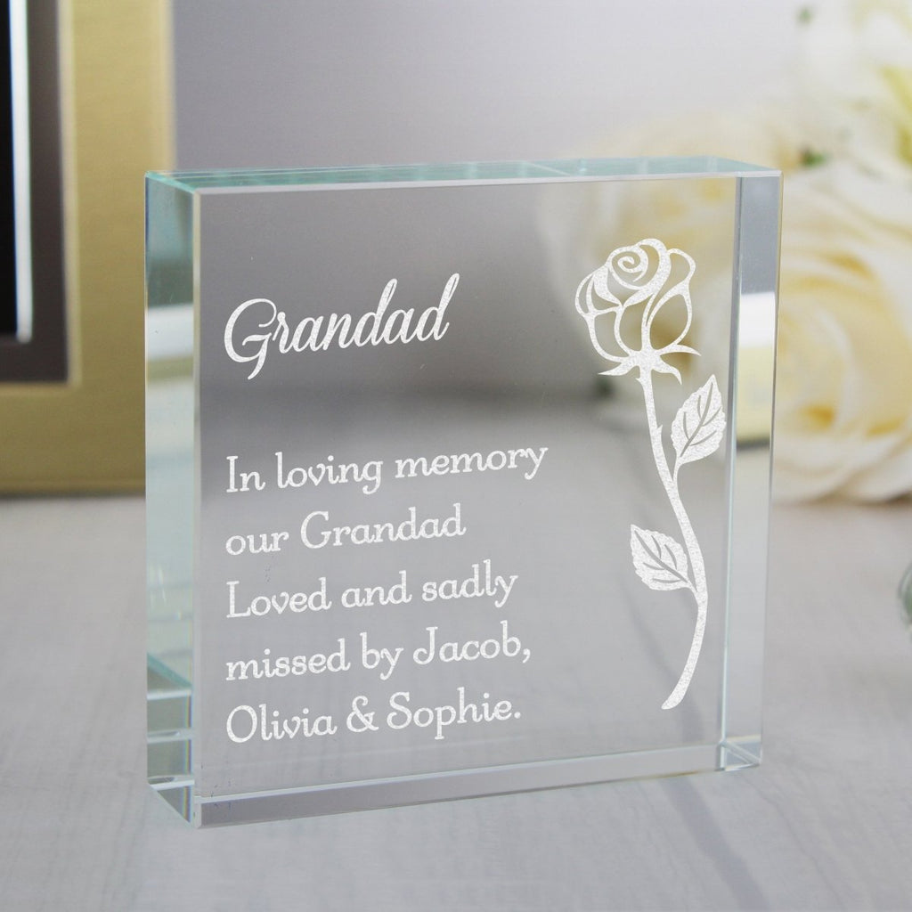 Personalised Rose Large Crystal Token