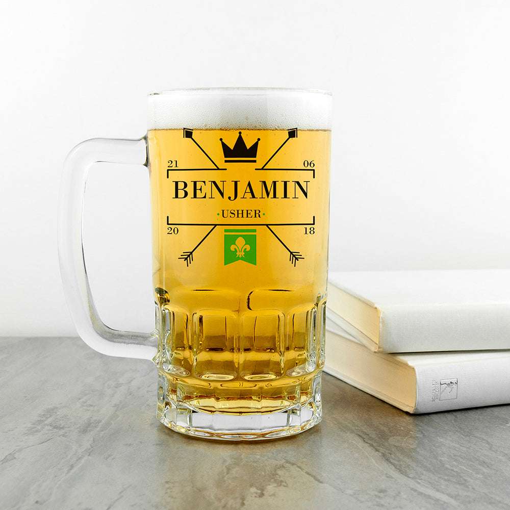 Personalised Royal Emblem Wedding Tankard