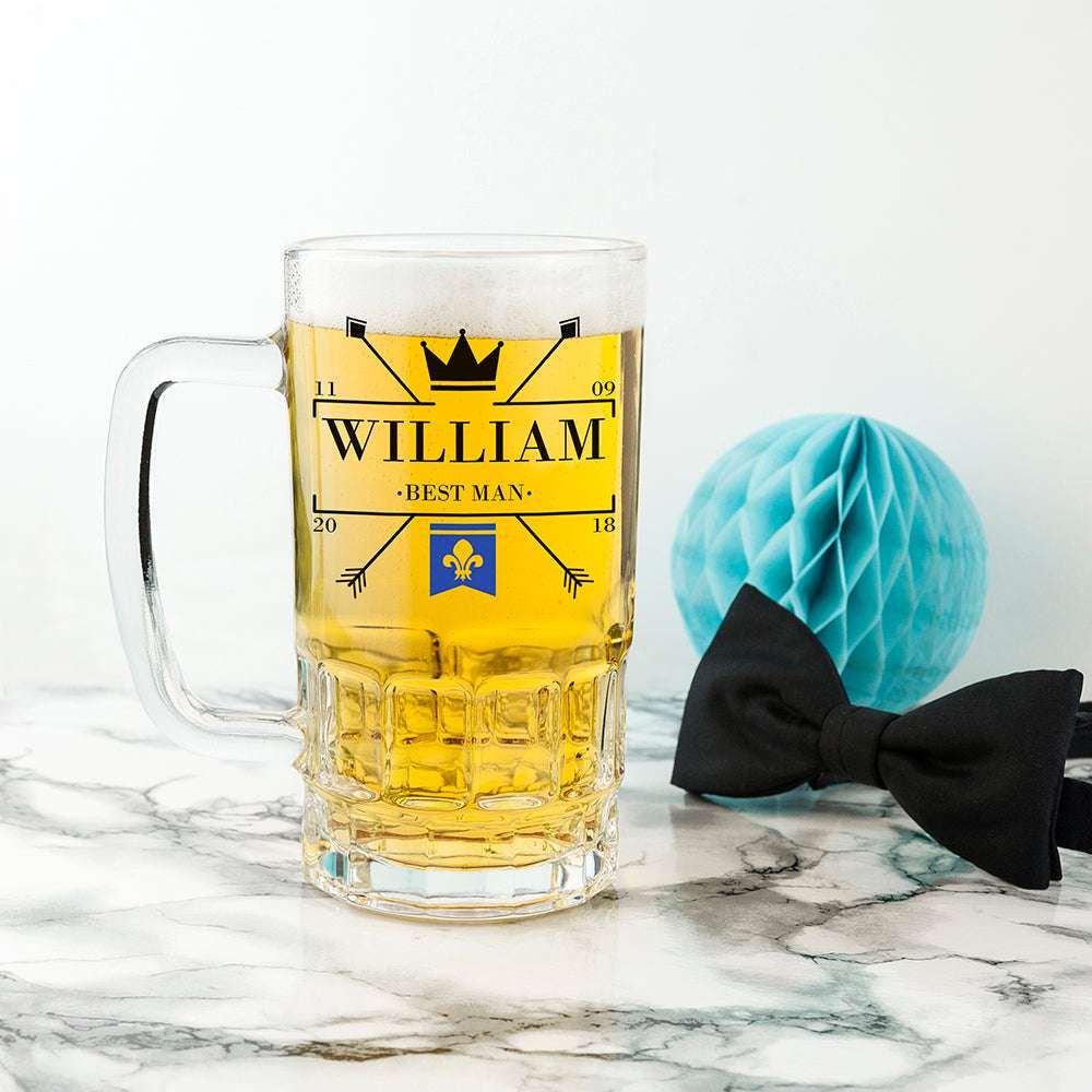 Personalised Royal Emblem Wedding Tankard