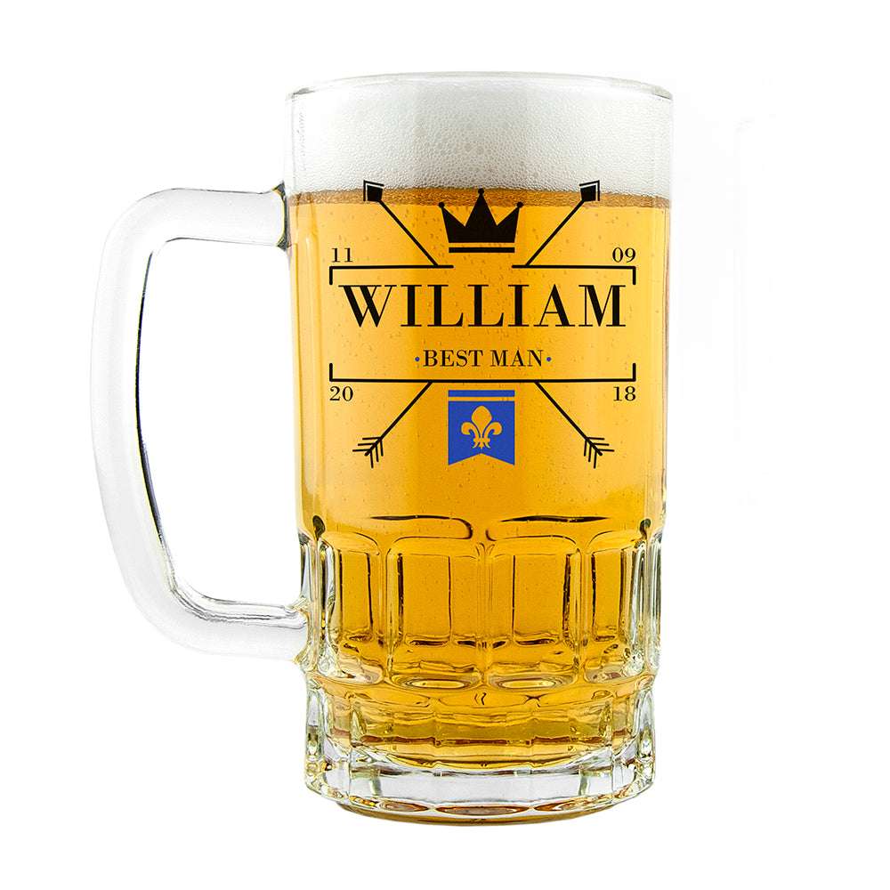 Personalised Royal Emblem Wedding Tankard