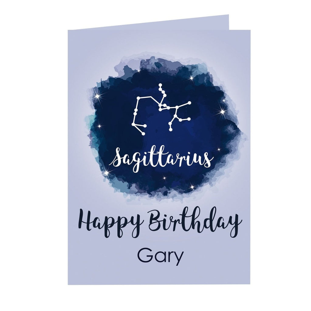 Personalised Sagittarius Zodiac Star Sign Card (November 22nd - December 21st)
