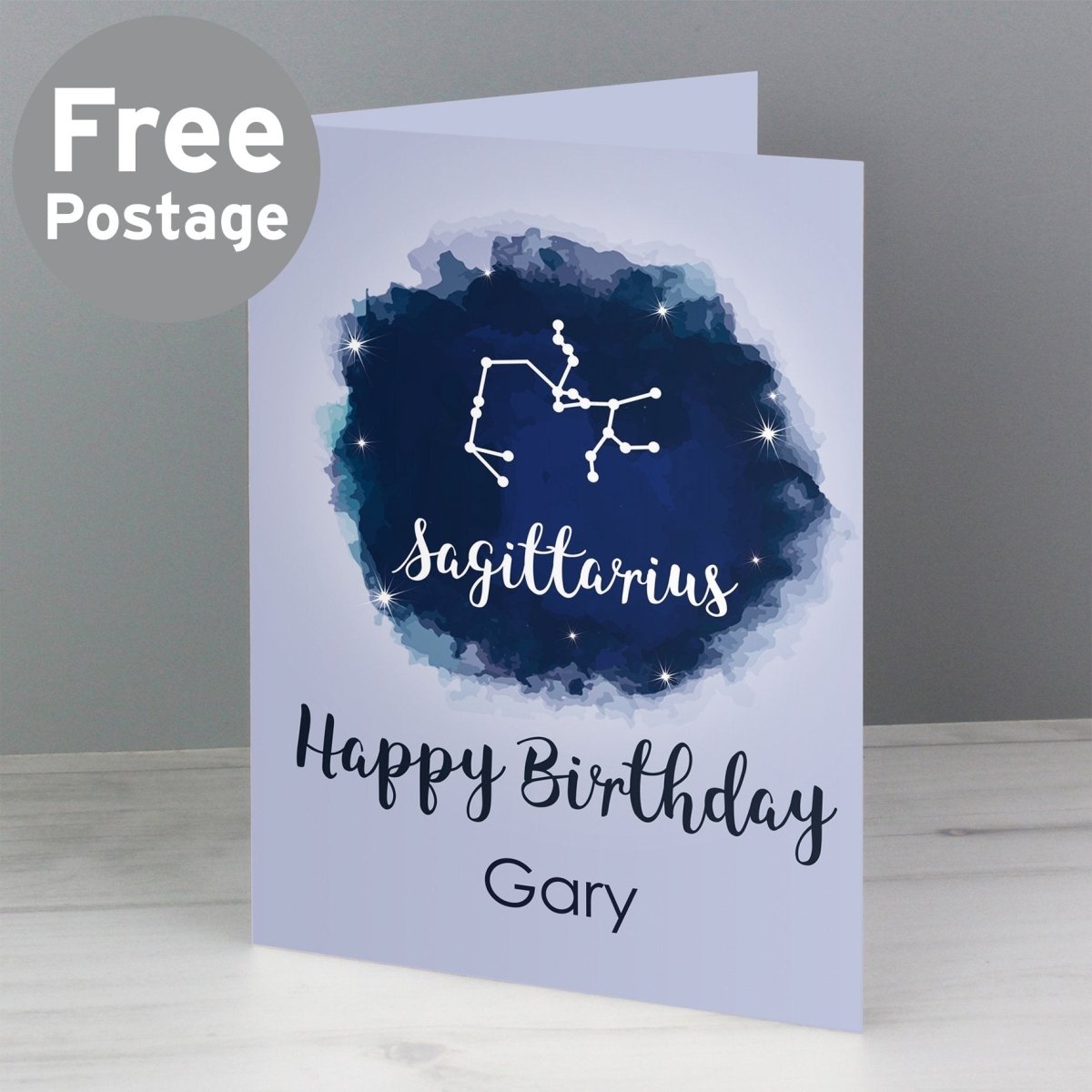 Personalised Sagittarius Zodiac Star Sign Card (November 22nd - December 21st)