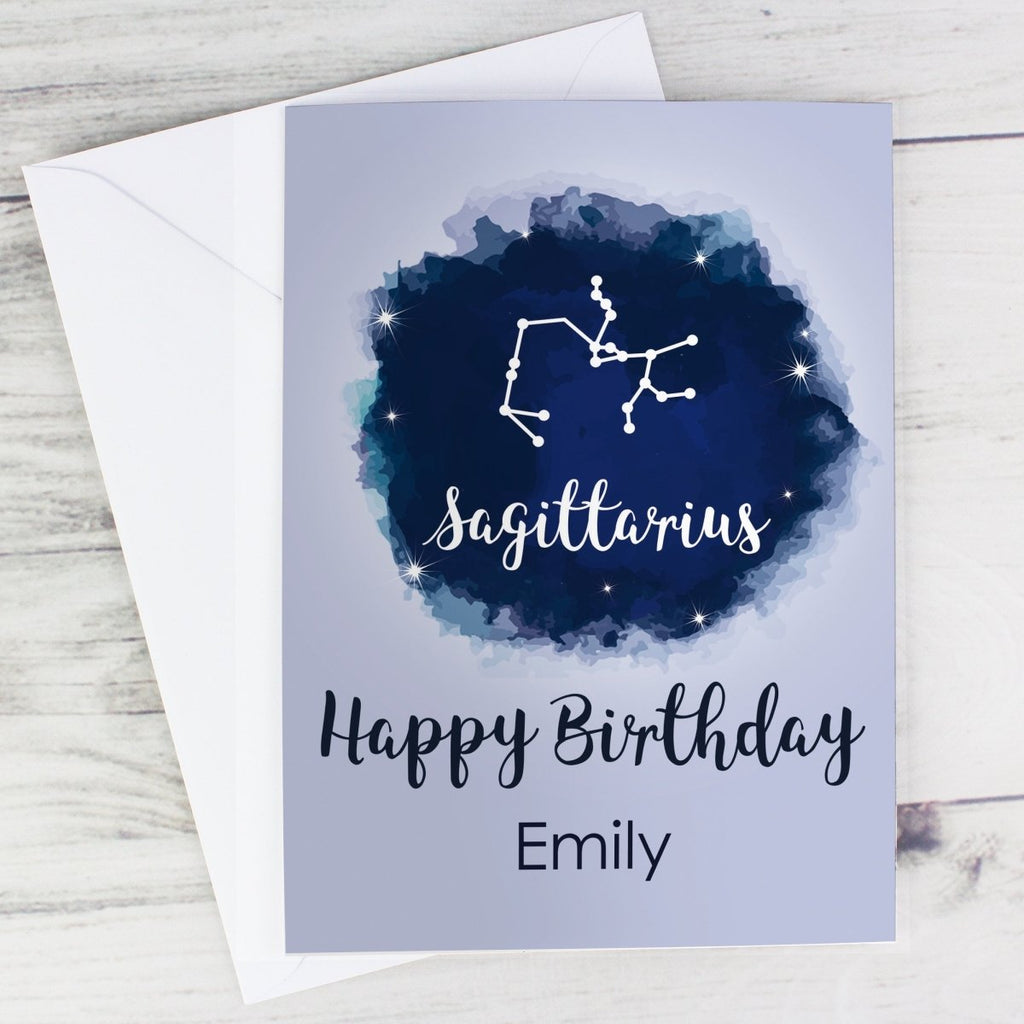 Personalised Sagittarius Zodiac Star Sign Card (November 22nd - December 21st)