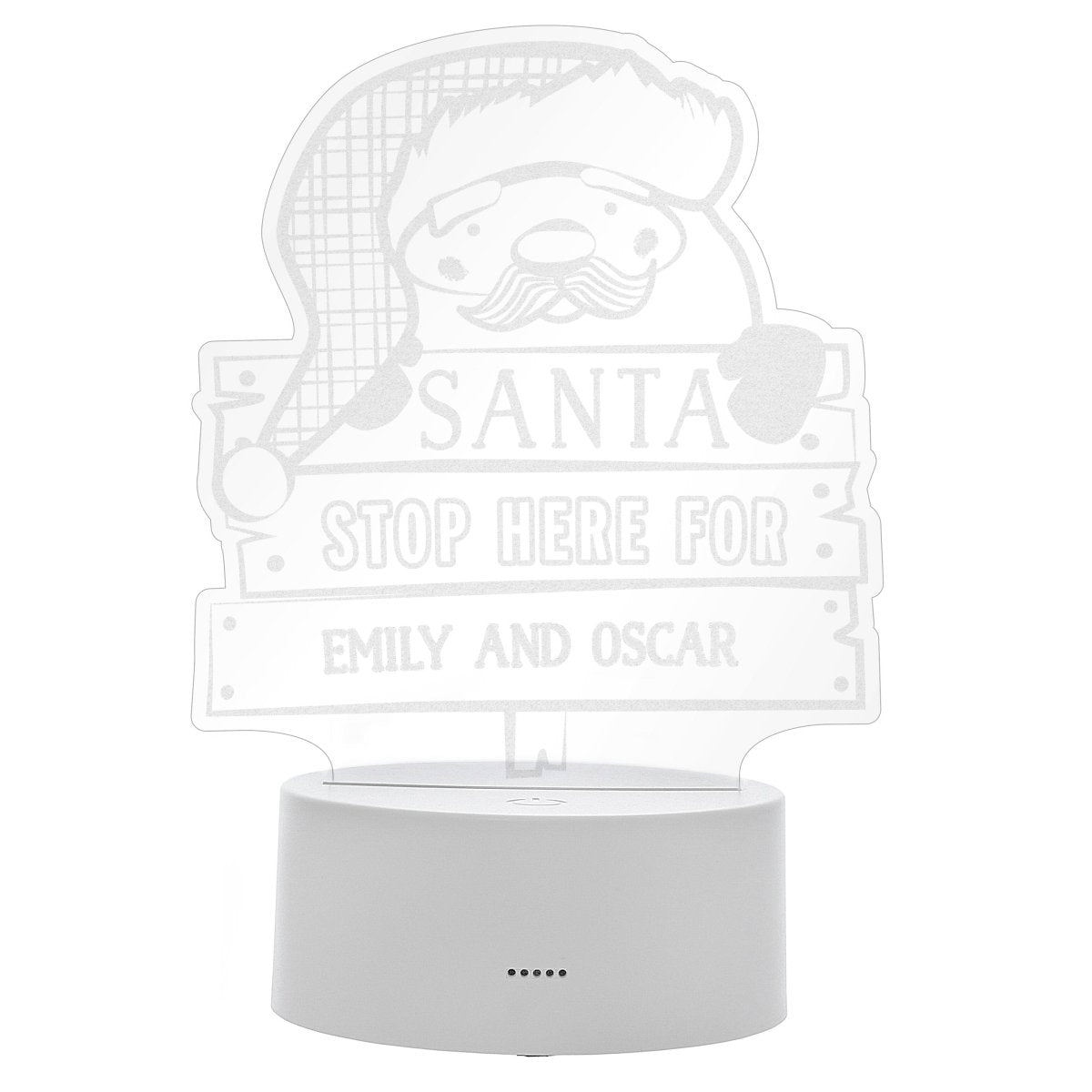 Personalised Santa Stop Here LED Colour Changing Night Light