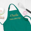 Personalised Personalised Santas Little Helper Childrens Green Waterproof Apron