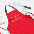 Personalised Personalised Santas Little Helper Childrens Red Waterproof Apron