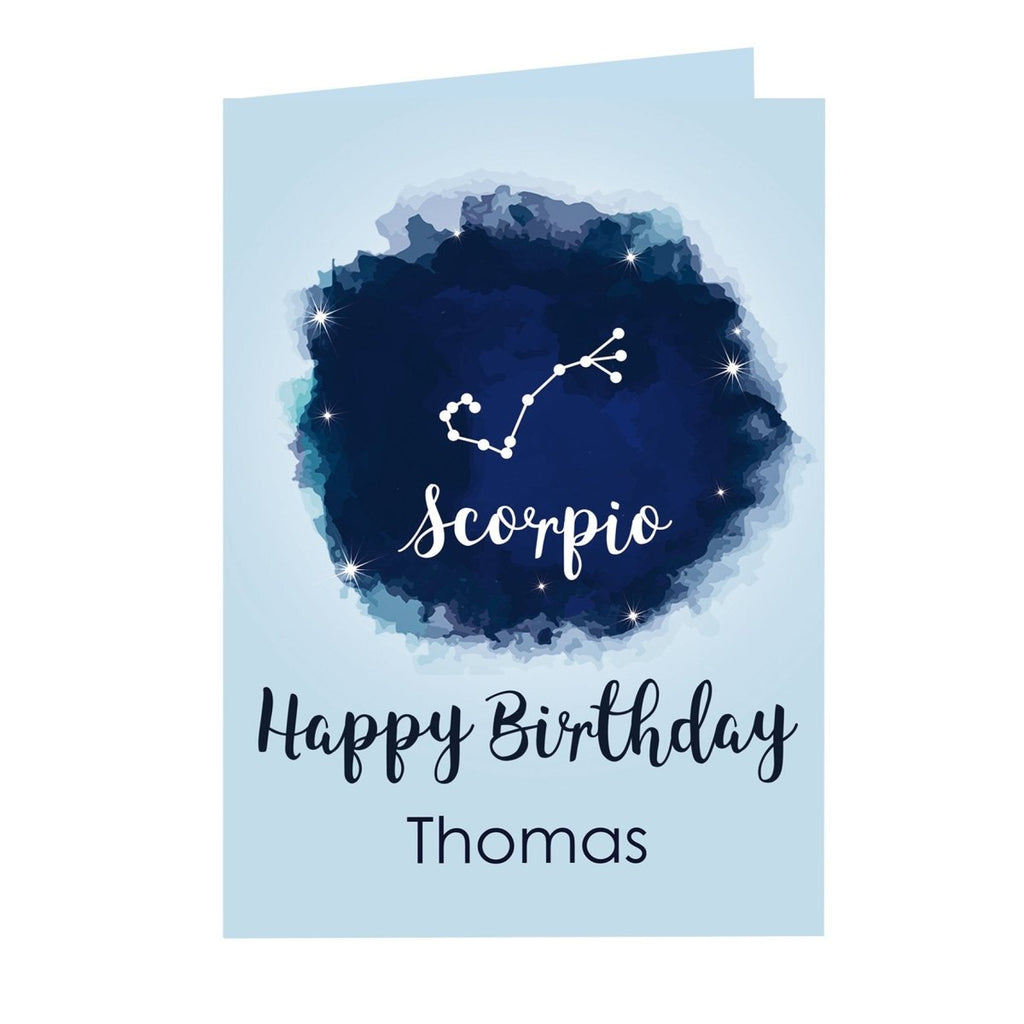 Personalised Scorpio Zodiac Star Sign Card (October 23rd - November 21st)