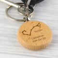 Personalised Scorpio Zodiac Star Sign Wooden Keyring (October 23rd - November 21st)