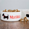 Personalised Personalised Scottie Dog Food Bowl