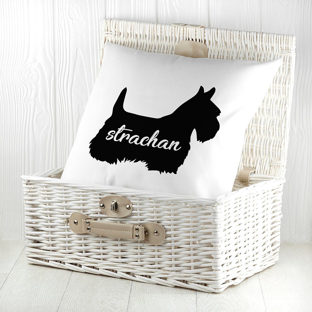Personalised Scottish Terrier Silhouette Cushion Cover