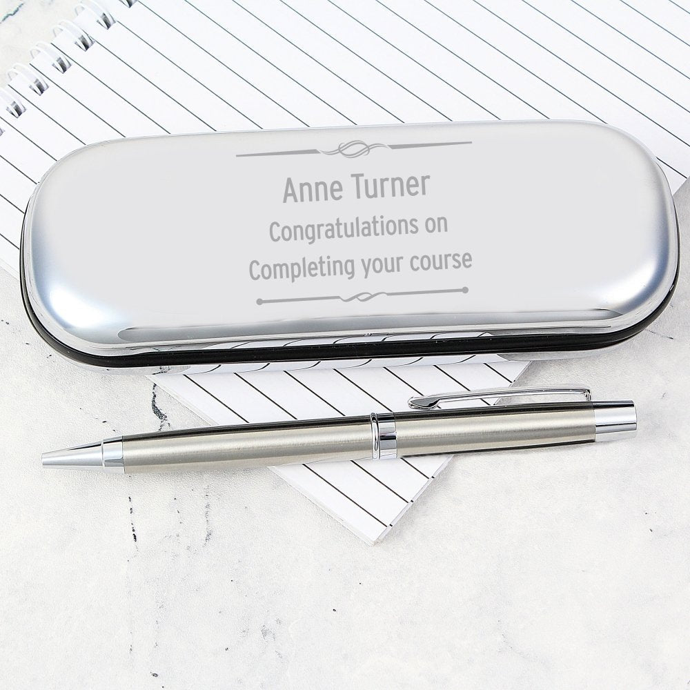 Personalised Scroll Pen And Box Set