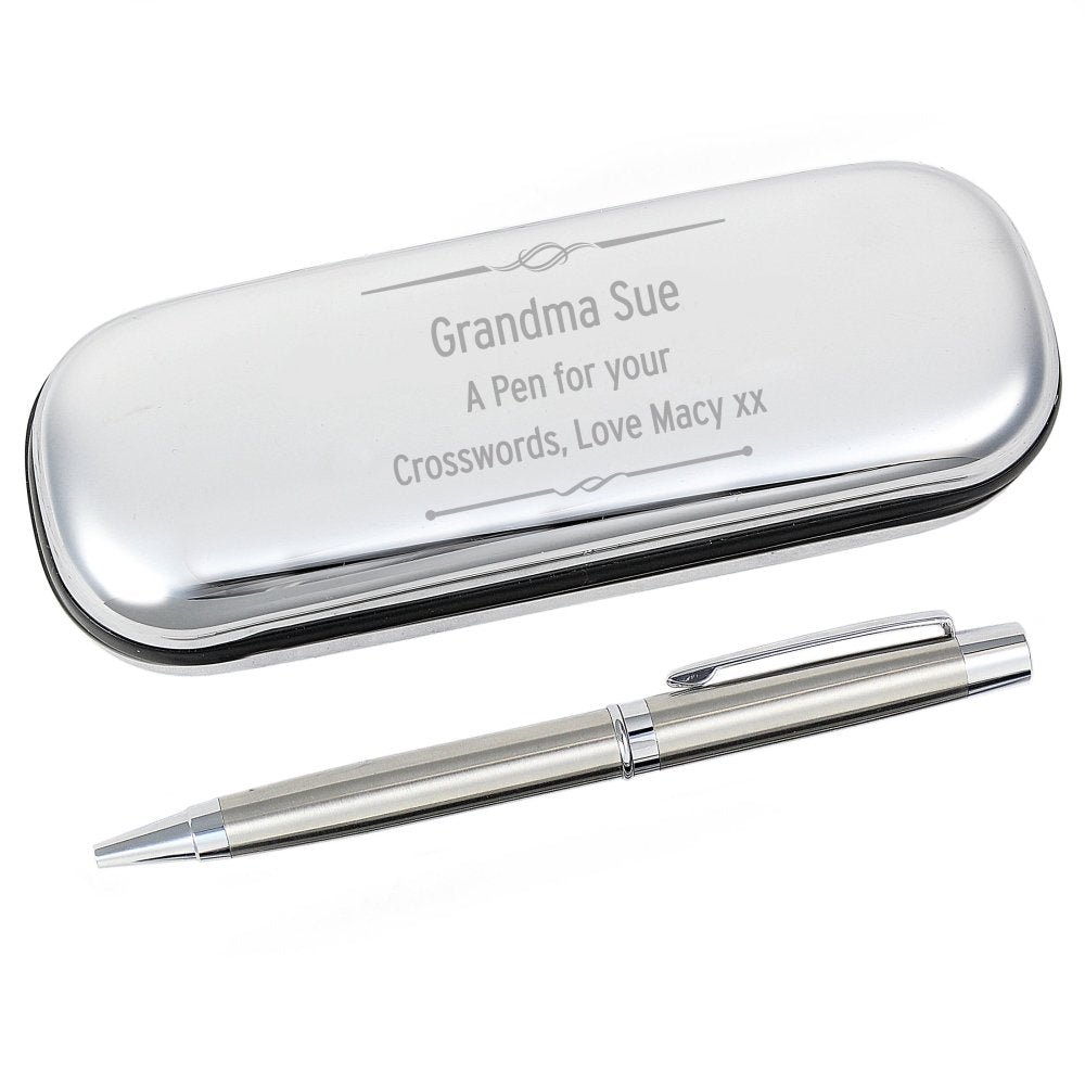 Personalised Scroll Pen And Box Set