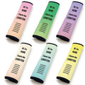 Personalised Seat Belt cover for medical conditions - Horizontal text, pastel colours