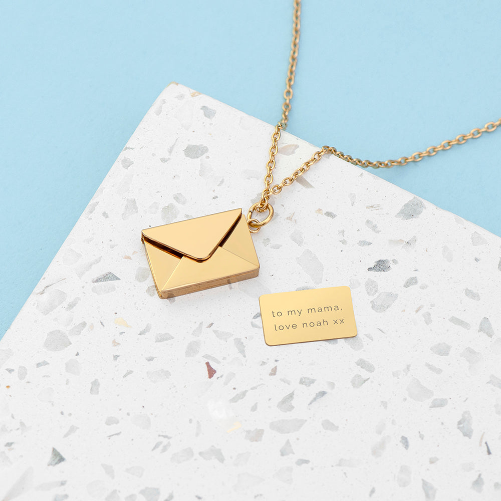Personalised Personalised Secret Message Envelope Necklace