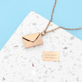 Personalised Personalised Secret Message Envelope Necklace