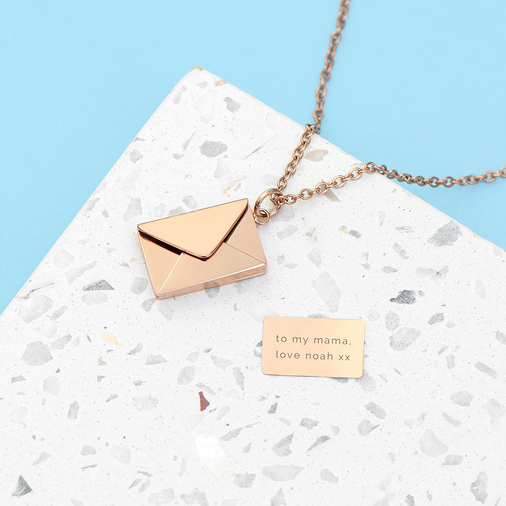 Personalised Personalised Secret Message Envelope Necklace