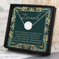 Personalised Sentiment Eid Moon & Star Sterling Silver Necklace And Box