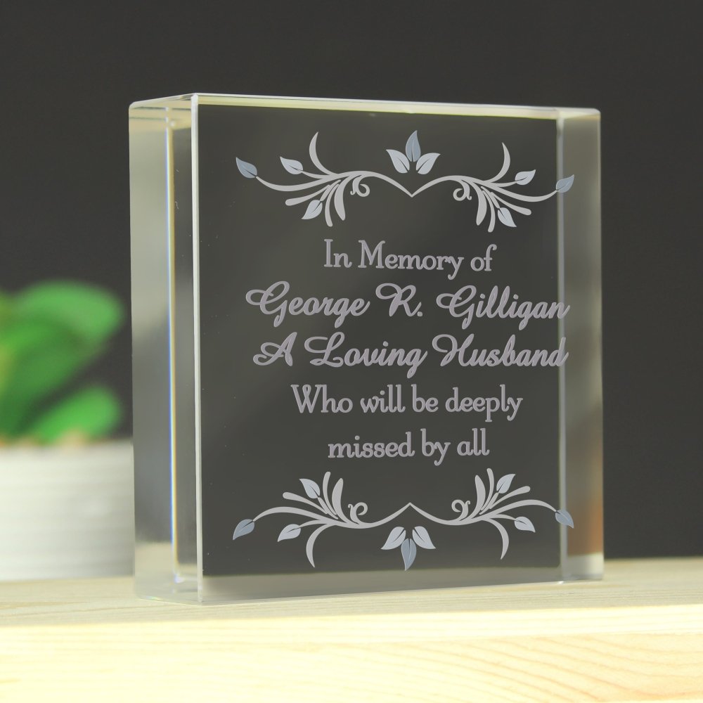 Personalised Sentiments Large Crystal Token