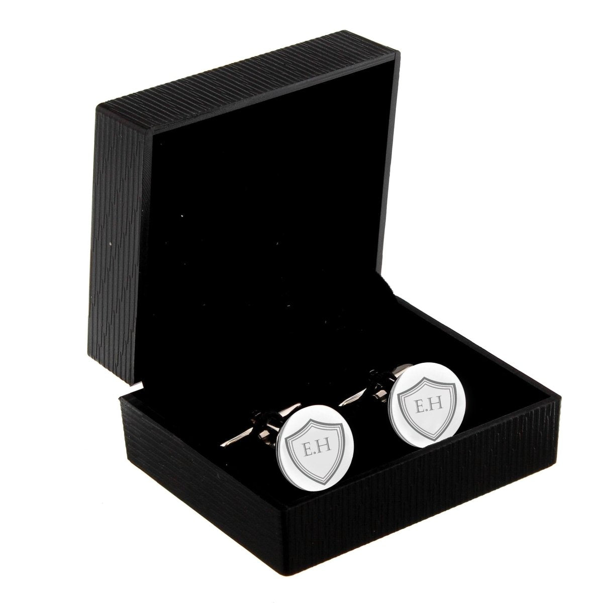 Personalised Shield Round Cufflinks