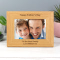 Personalised Short Message 6x4 Inch Landscape Oak Finish Photo Frame