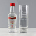 Personalised Shot Glass And Miniature Vodka Set - Text Only
