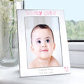 Personalised Silver 5x7 Inch Baby Girl Photo Frame