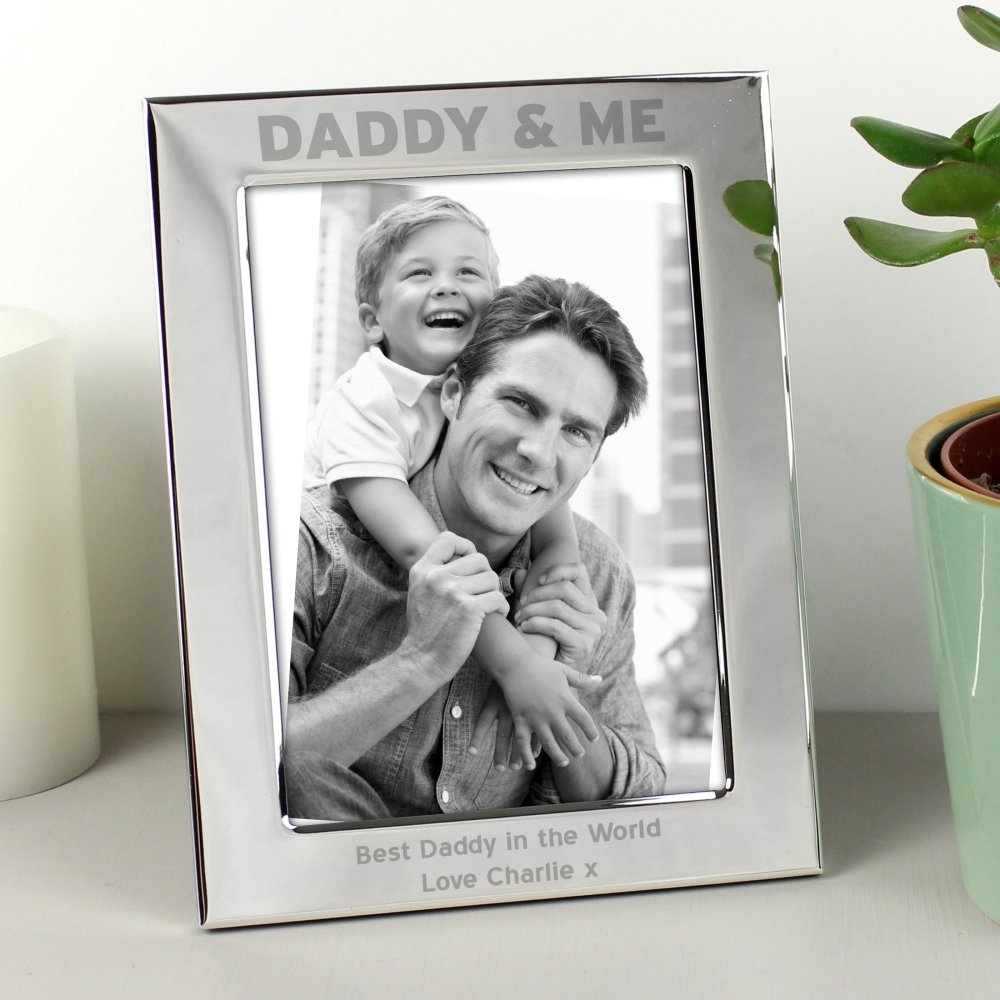 Personalised Silver 5x7 Inch Daddy & Me Photo Frame