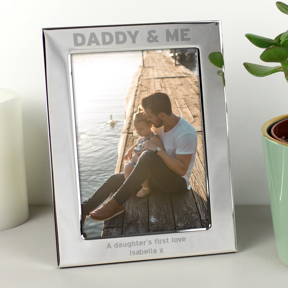 Personalised Silver 5x7 Inch Daddy & Me Photo Frame