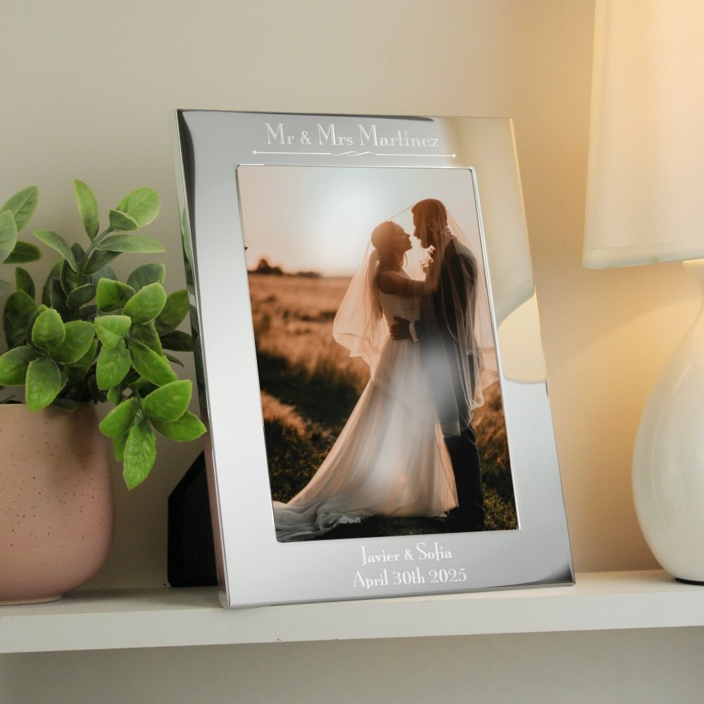 Personalised Silver 5x7 Inch Decorative Photo Frame